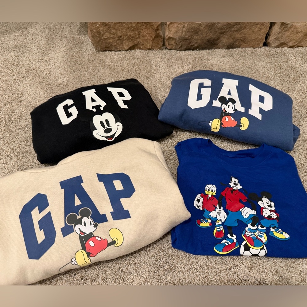 GAP Toddler Sweatshirts & Long Sleeve Shirt Bundle | Size 3T | Mickey Mouse
